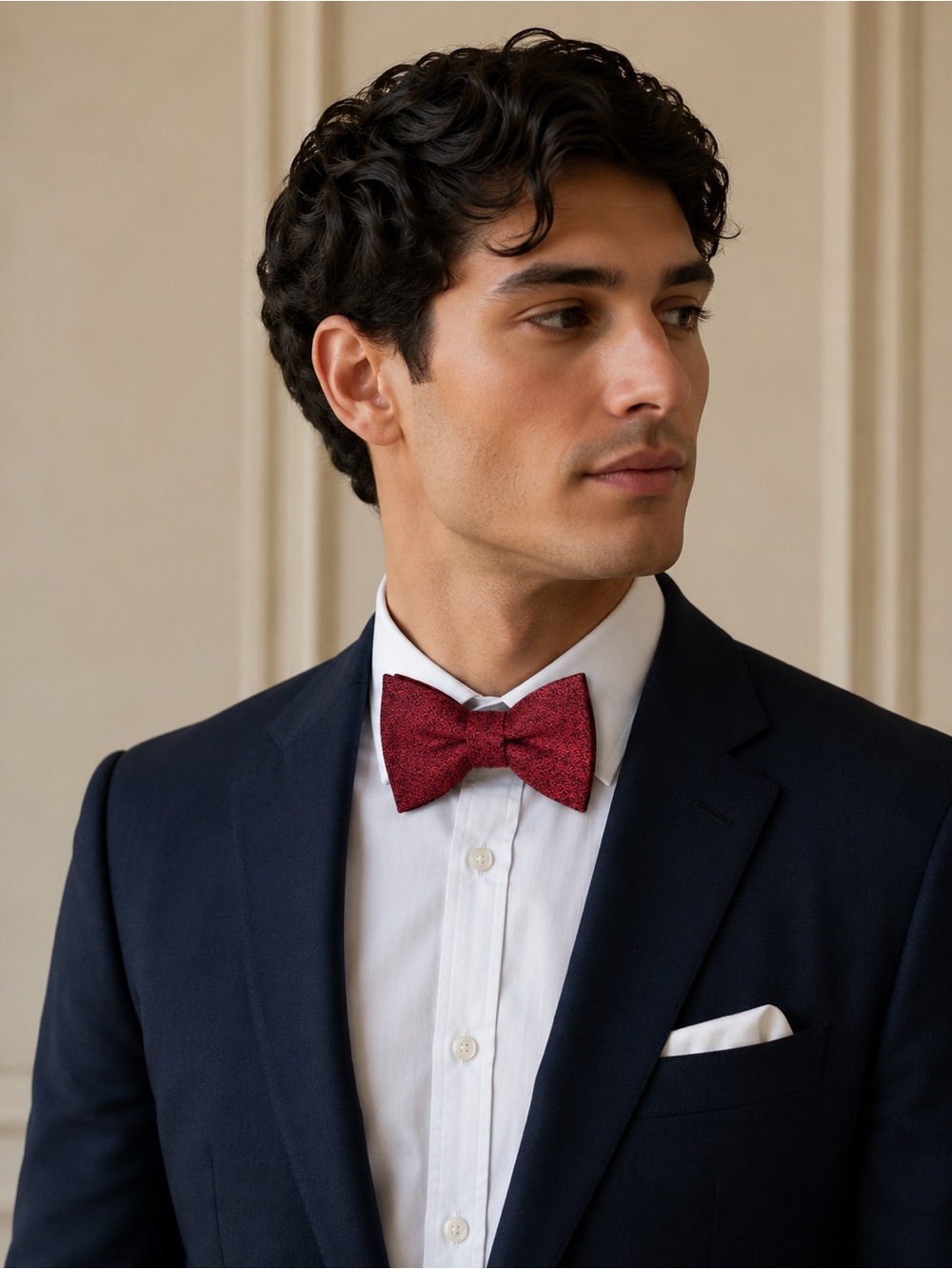 The Tie Bar Red Black Speckled Self-Tie Bow Tie Adjustable Formal Classic
